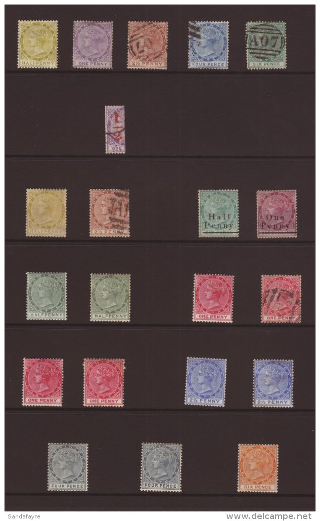1877-90 VICTORIA COLLECTION  On A Stock Page. Mint &amp; Used (chiefly Mint) Ranges Inc 1877-79 &frac12;d, 4d And... - Dominica (...-1978)