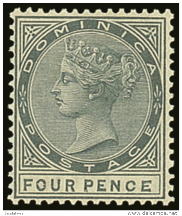 1886-90 4d Grey With Malformed "CE" In "PENCE" Variety, SG 24a, Never Hinged Mint. For More Images, Please Visit... - Dominica (...-1978)