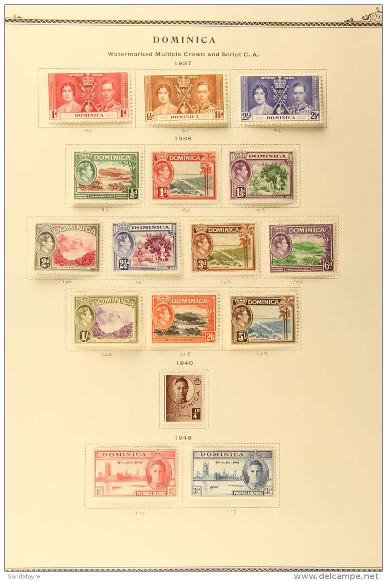1935-69 A Clean, Chiefly Mint Collection On Dedicated Album Pages. Incl. 1935 Jubilee Set, 1938-47 Set, 1951 48c... - Dominique (...-1978)