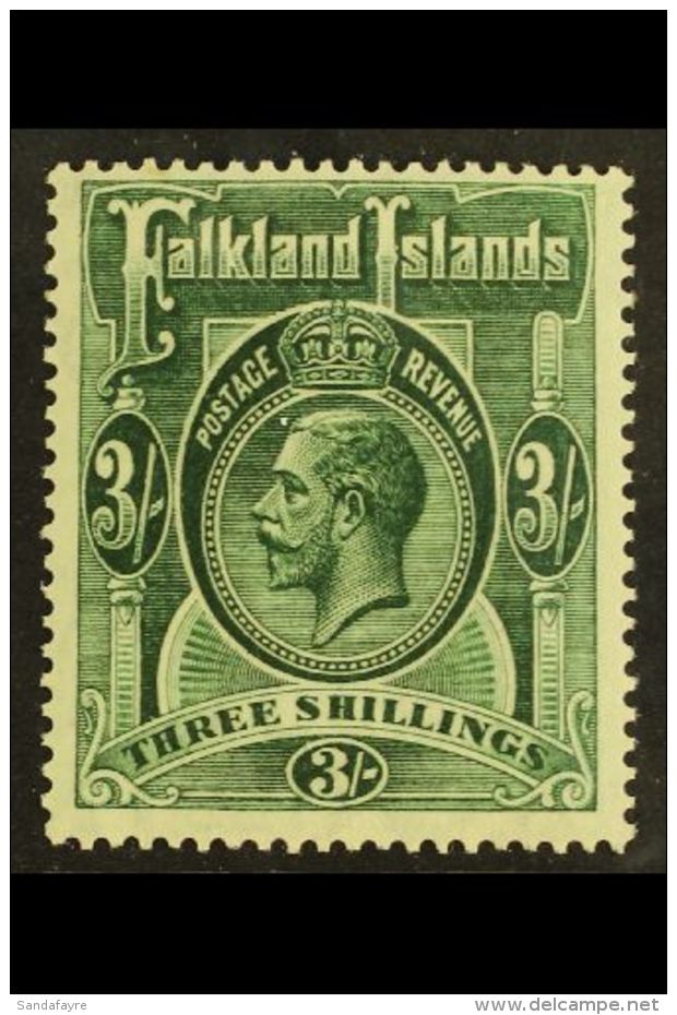 1921-28 3s Slate-green, SG 80, Fine Mint. For More Images, Please Visit... - Falkland Islands