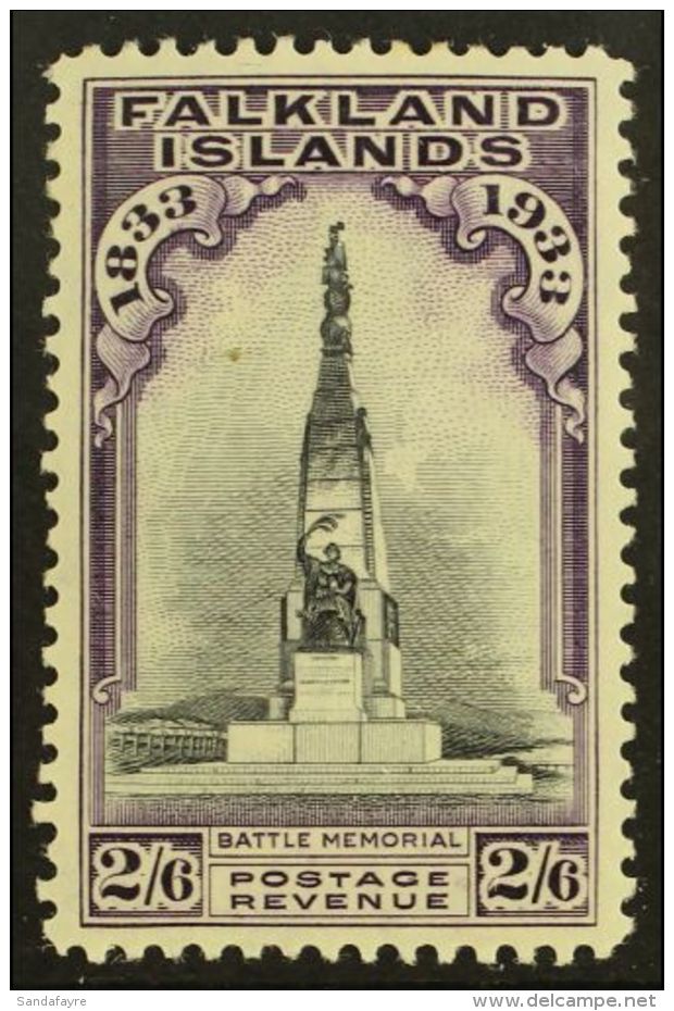 1933 2s6d Black &amp; Violet, SG 135, Very Fine Mint For More Images, Please Visit... - Falklandeilanden