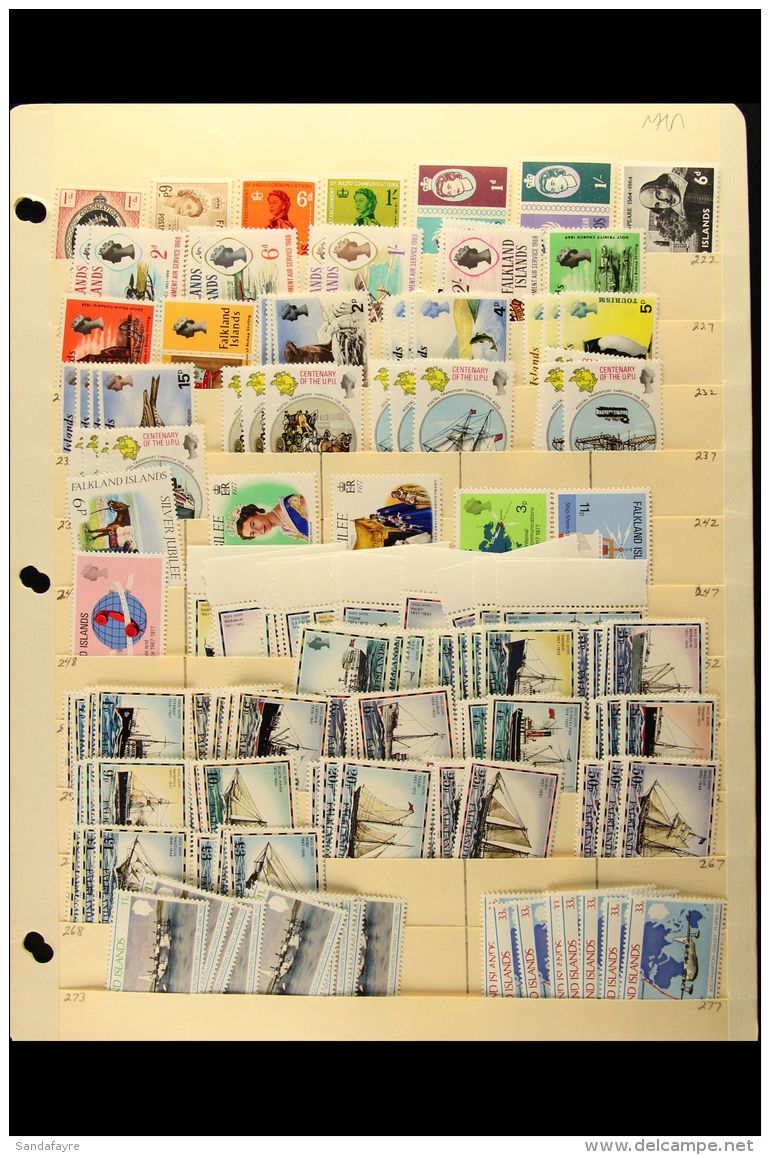 1953-1989 SUPERB NEVER HINGED MINT RANGES With Light Duplication On Stock Pages, Inc Loads Of Complete Sets,... - Falklandeilanden