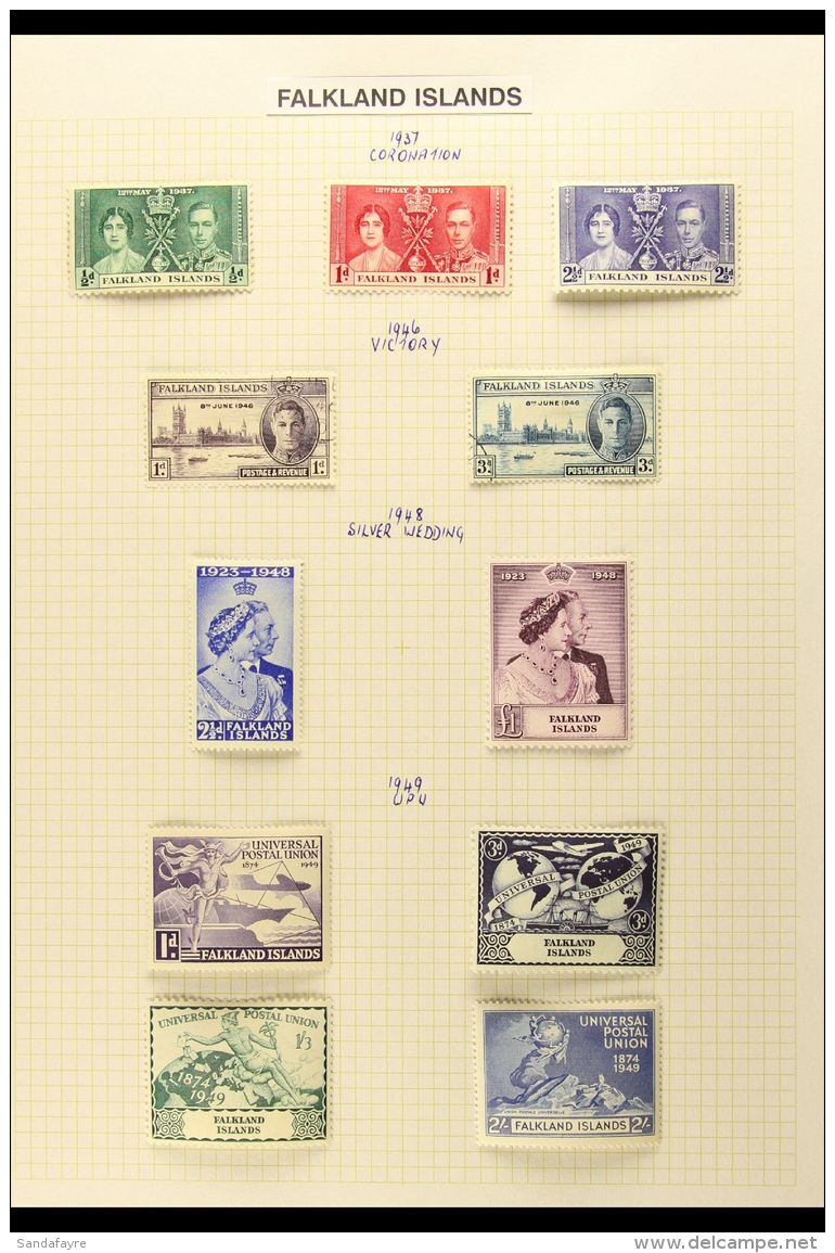 FALKLANDS AND DEPS - KGVI COMPLETE 1937-1952 Fresh Mint Or Fine Used (mostly Mint) COMPLETE BASIC RUN. With... - Falkland