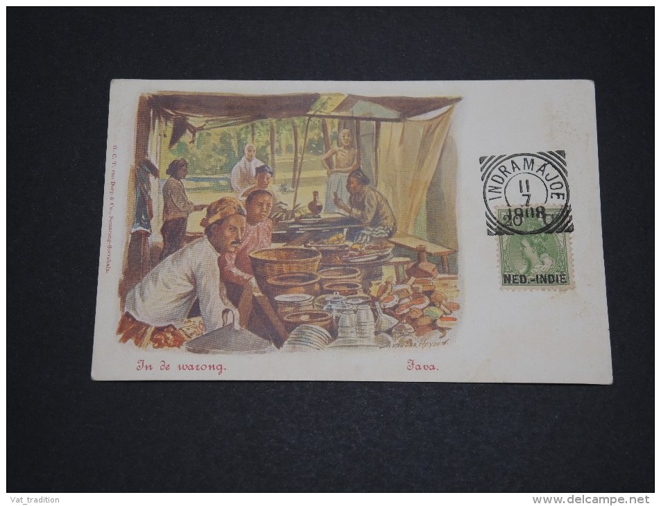 PAYS BAS / INDES - Oblitération De Indramajoe Sur Carte Postale En 1908 - A Voir - L 1799 - India Holandeses