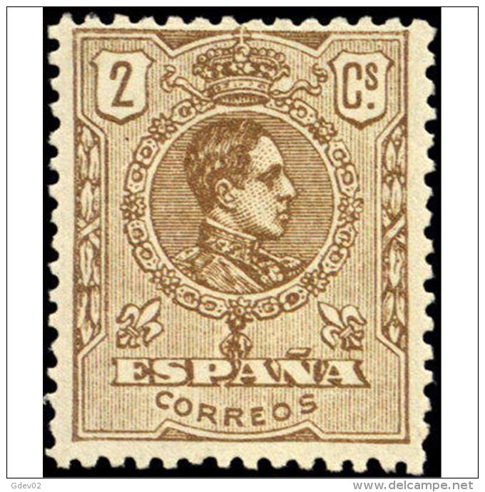 ES289SASF-LPC-TESPTAN.España.Spain. Espagne.REY ALFONSO Xlll.MEDALLON .1909/22.(Ed 289**)  Sin  Charnela - Nuevos