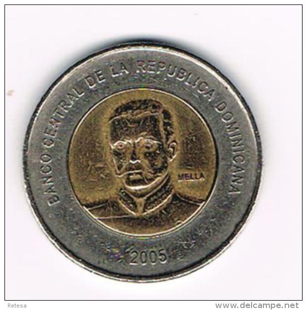 °°° DOMINICAANSE  REPUBLIEK  10 PESO  2005 - Dominikanische Rep.