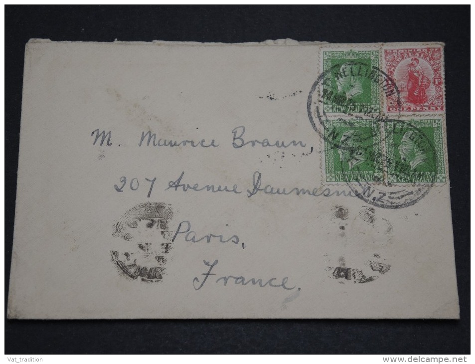 NOUVELLE ZÉLANDE - Enveloppe Pour La France En 1925 - A Voir - L 1843 - Covers & Documents