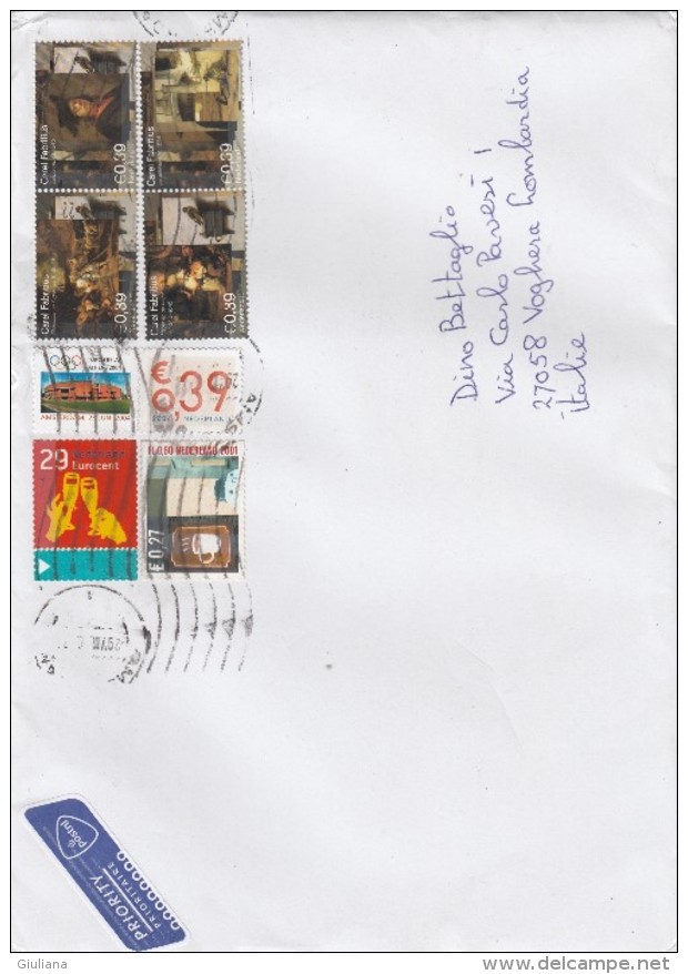 Olanda  2016 - Busta X L'Italia Affrancata Con 7 Stamps - Lettres & Documents