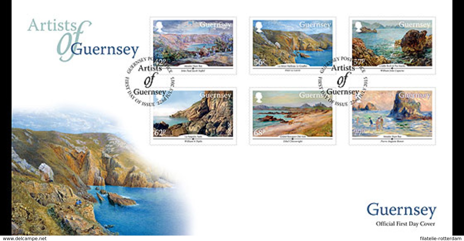 Guernsey - Postfris / MNH - FDC SEPAC, Kunstenaars Van Guernsey 2015 - Guernsey