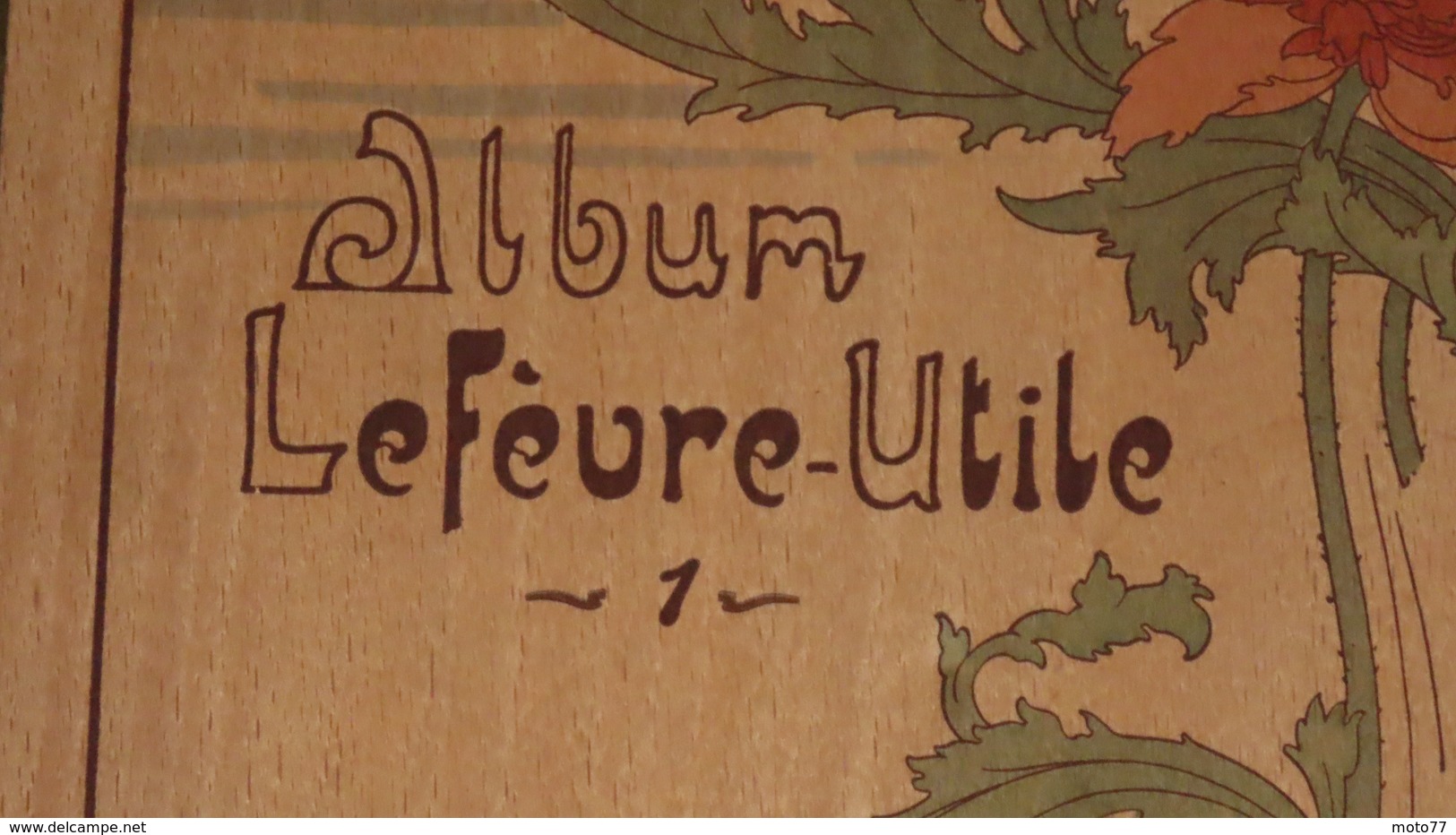 Album Livre BOIS avec l'EMBOITAGE -  CÉLÉBRITÉS - Biscuits LU - Lefèvre Utile - n° 1 - LIVRE en superbe état