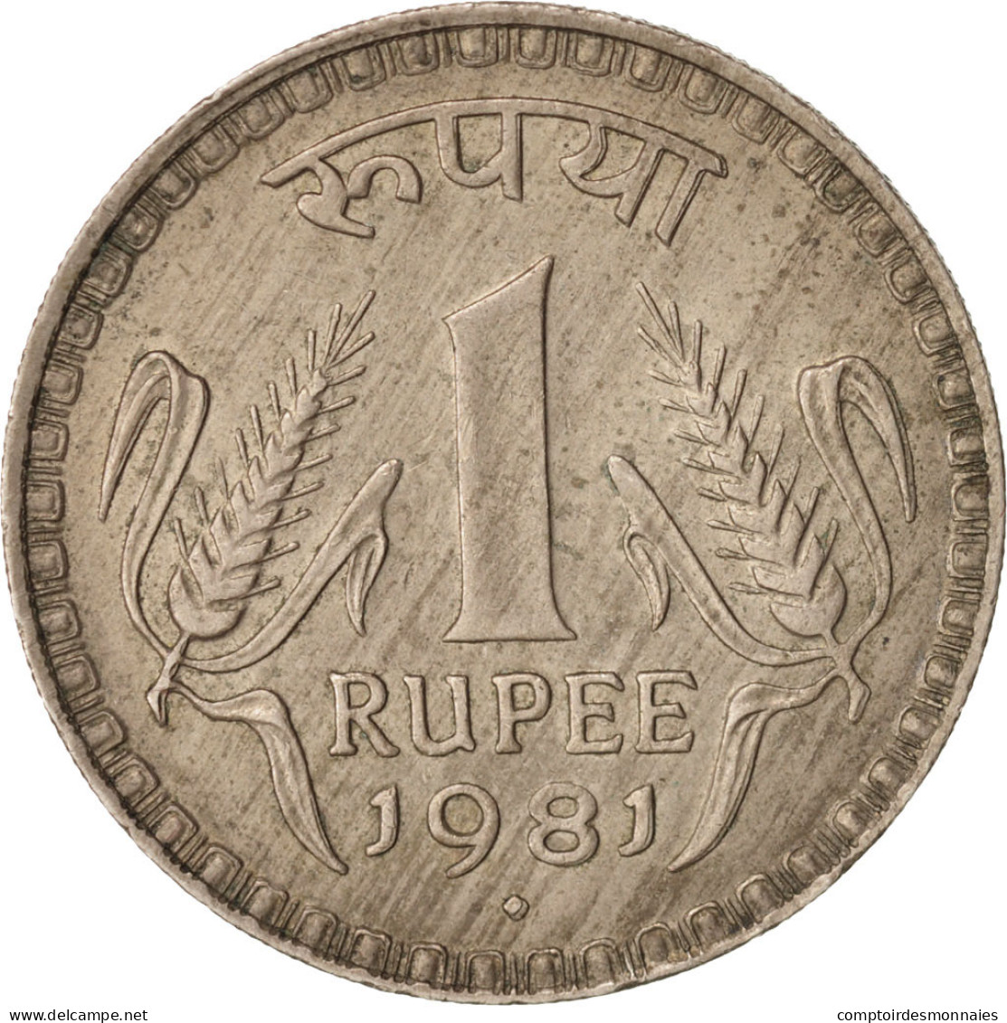 Monnaie, INDIA-REPUBLIC, Rupee, 1981, Bombay, TTB, Copper-nickel, KM:78.3 - Inde