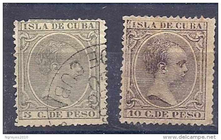 150026317  CUBA  ESPAÑA  EDIFIL  Nº  115/6 - Kuba (1874-1898)