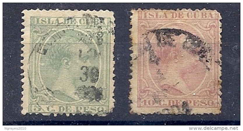 150026326  CUBA  ESPAÑA  EDIFIL  Nº  127/8 - Kuba (1874-1898)