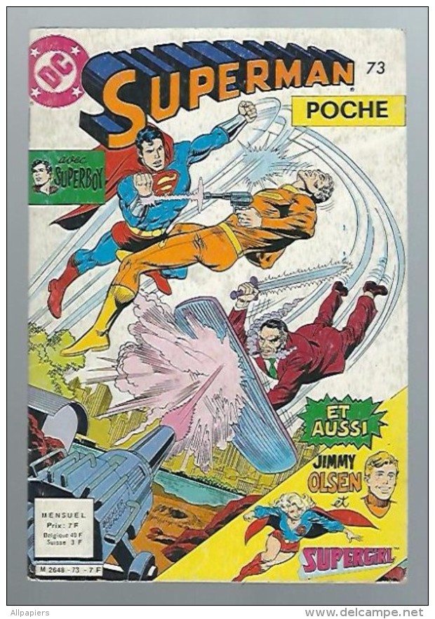Superman Poche N°73 Maître Ozone - Borg La Retraite à 26 Ans - Superboy - Jimmy Olsen - Supergirl De 1983 - Superman