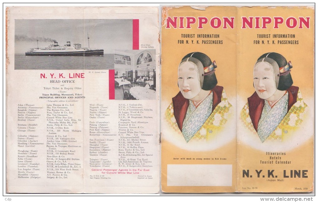 N.Y.K. Line Information  Nippon  1939 - Autres & Non Classés