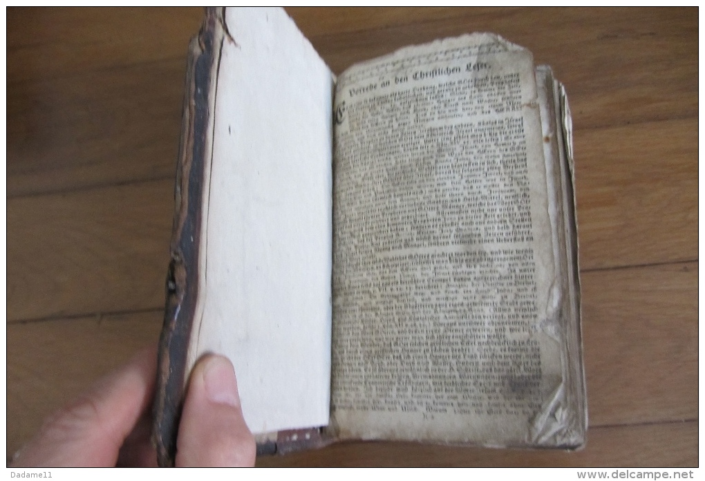 Bible Ancienne Avec Le Nouveau Et L'Ancien Testament 1730 Martin Luther  Protestantisme - Libros Antiguos Y De Colección