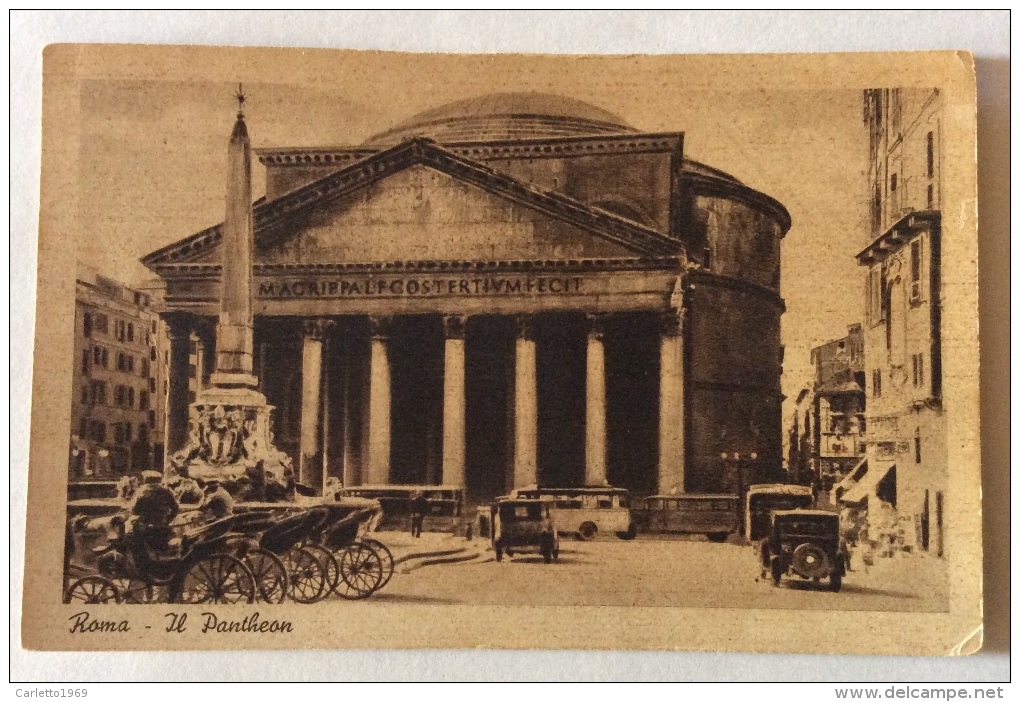 ROMA IL PANTHEON 1925 VIAGGIATA FP - Pantheon