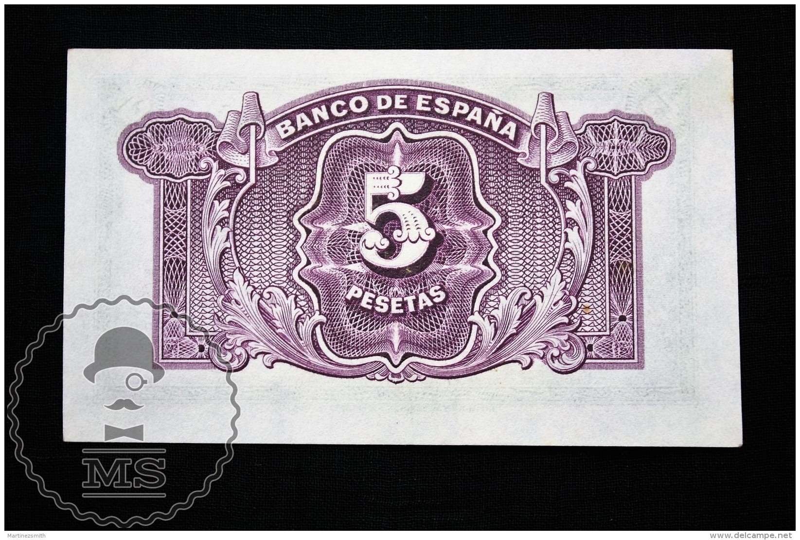 Spain/ España 5 Pesetas/ Ptas Spanish Republic Banknote - Issued 1935, D Series - EF+ Quality - 5 Pesetas