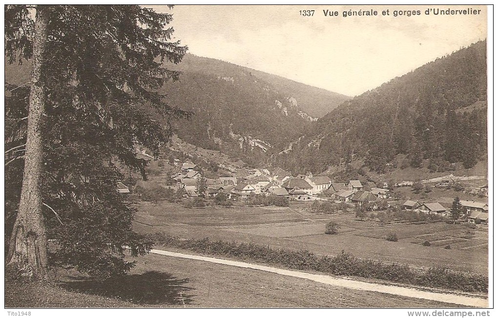 Schweiz, Ca. 1916, Vue Général Et Gorges D'Undervelier, Bataillon 138 Feldpost Nach Steffisburg, Siehe Scans! - Steffisburg