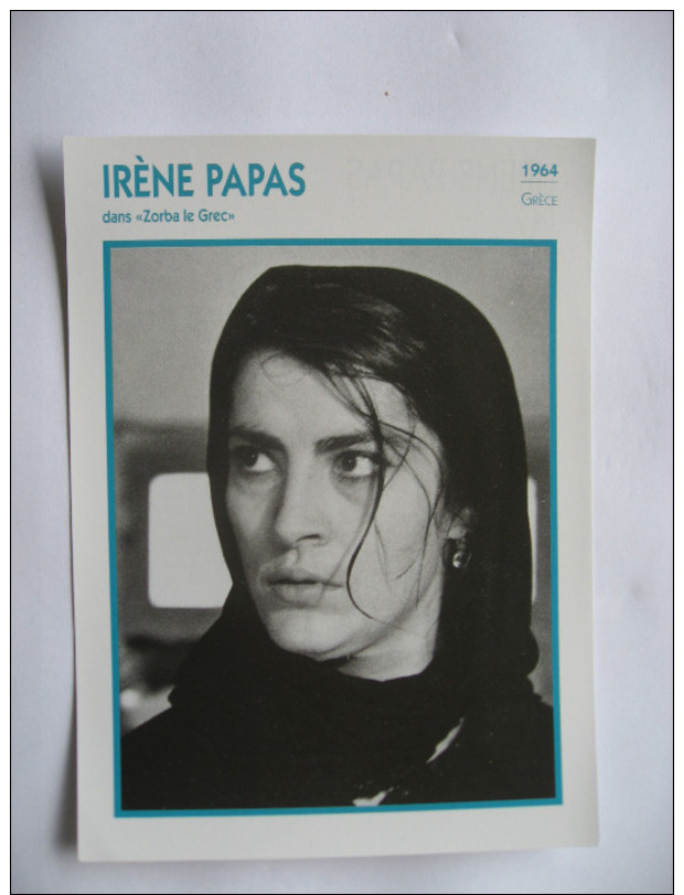 FICHE CINEMA -  IRENE PAPAS Née à Chiliomodi, En Corinthie - Photos