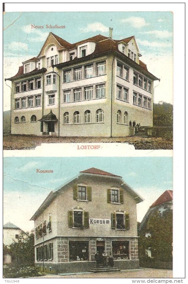 Schweiz, 1918, Lostorf, Konsum, Schulhaus Nach Steffisburg, Altersspuren.siehe Scans! - Steffisburg