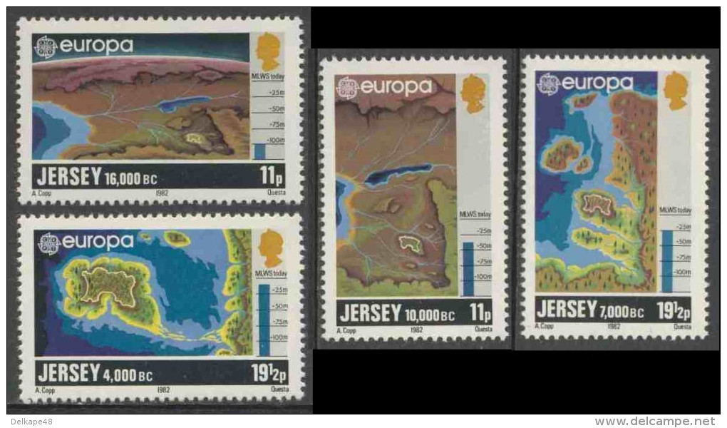 Jersey 1982 Mi 278 /1 YT 272 /5 ** Formation Of Jersey / Erdgeschichtliche Entwicklung Jersey - Islas