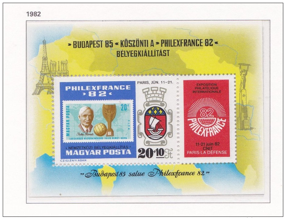 HONGRIE 1982 PHILEX FRANCE  BLOC 160 MNH - Nuovi