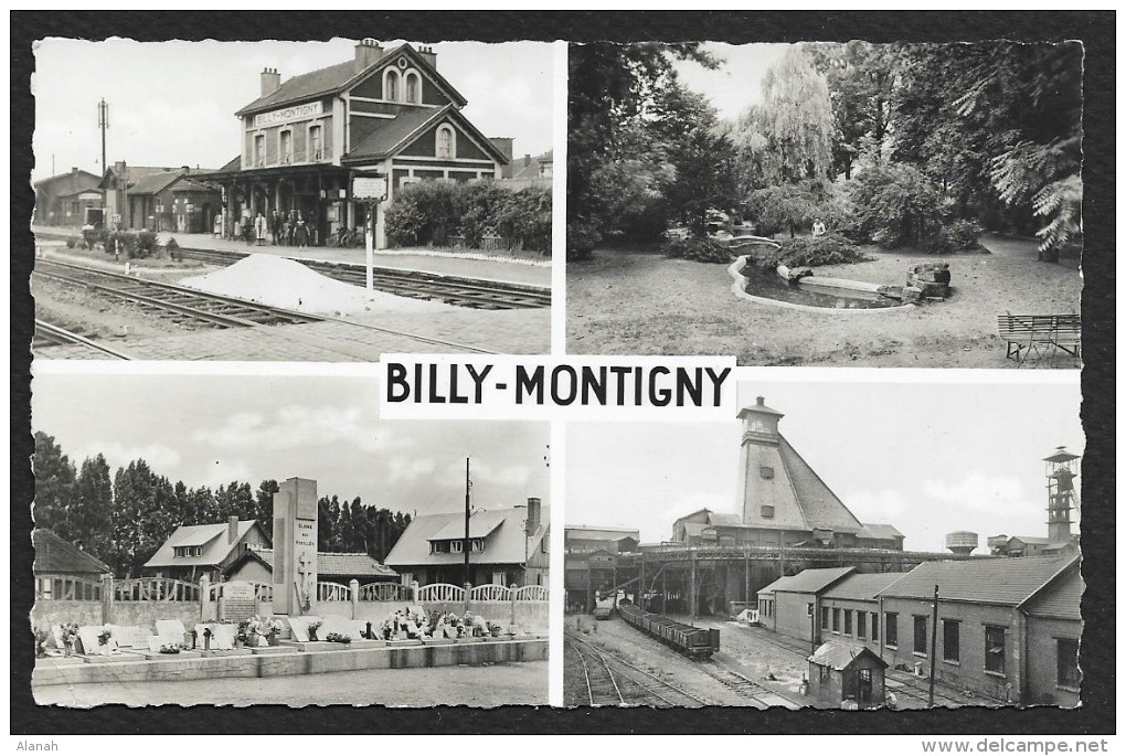 BILLY MONTIGNY Rare Multivues Gare Fosses... (La Cigogne) Pas De Calais (62) - Other & Unclassified