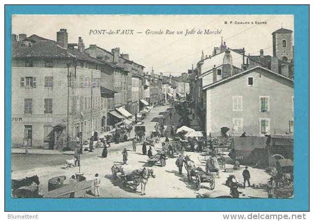 CPA - Métier Marchands Ambulants Le Marché Grande Rue PONT-DE-VAUX 01 - Pont-de-Vaux