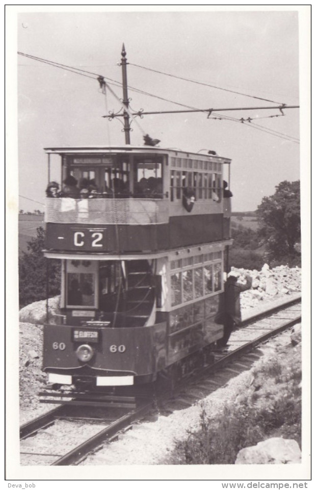 Tram Photo Johannesburg Double Deck Car 60 Crich 1978 Tramcar Tramway - Trains