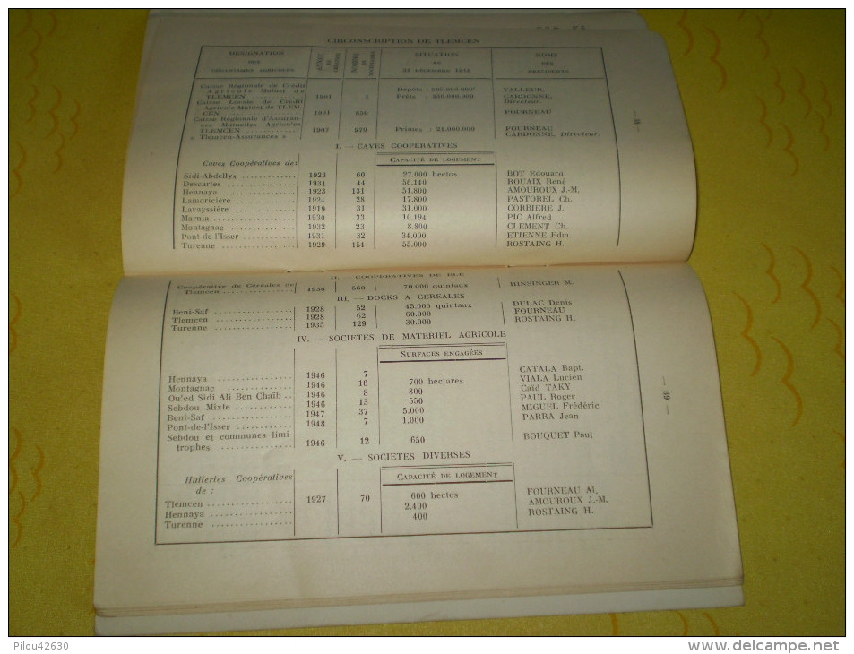 Algérie Française, Oran: Journées D'Oranie 1949; Ain Temouchent,Tlemcen,Sidi Bel Abbés,Saida,Mascara,Tiaret,Mostaganem - Sonstige & Ohne Zuordnung