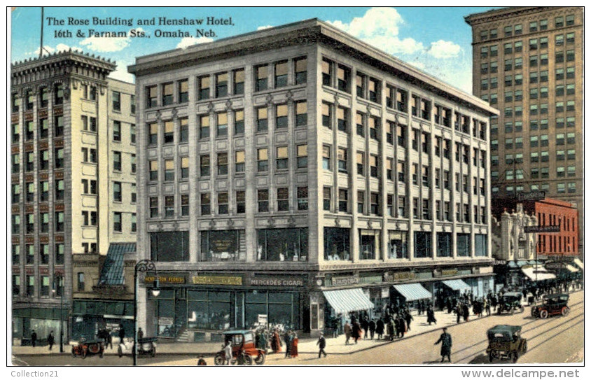 OMAHA .... THE ROSE BUILDING AND HENSHAW HOTEL - Autres & Non Classés