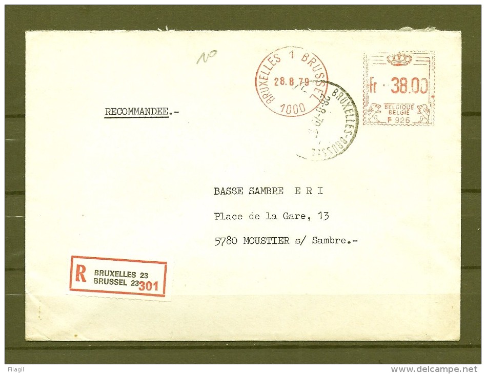 Brief Van Bruxelles 1 Brussel Naar Moustier Sur Sambre - 1960-1979