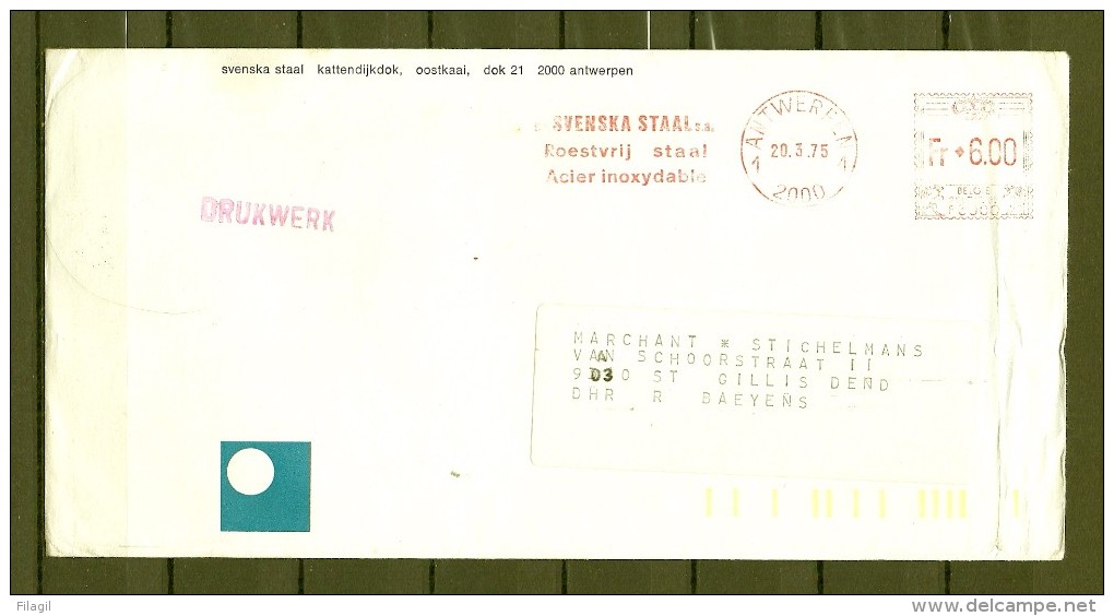 Brief Van Antwerpen Naar St Gilles Dendermonde - 1960-79