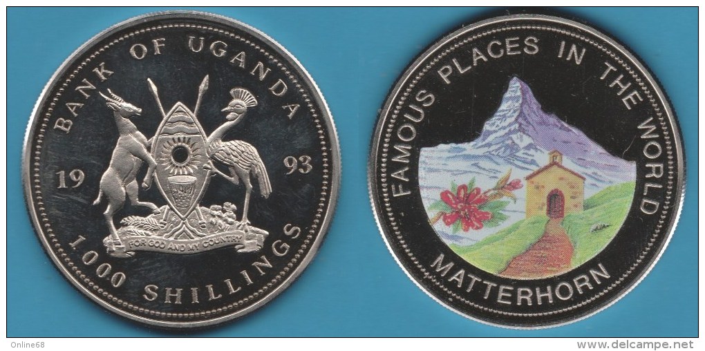 UGANDA 1000 SHILLINGS 1993  Famous Places In The World  MATTERHORN  Mont Cervin - Ouganda