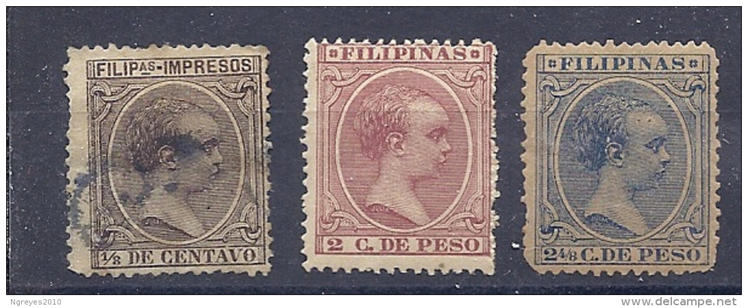 150026378  FILIPINAS  ESPAÑA  EDIFIL  Nº  79/81  USED/MH - Philippinen