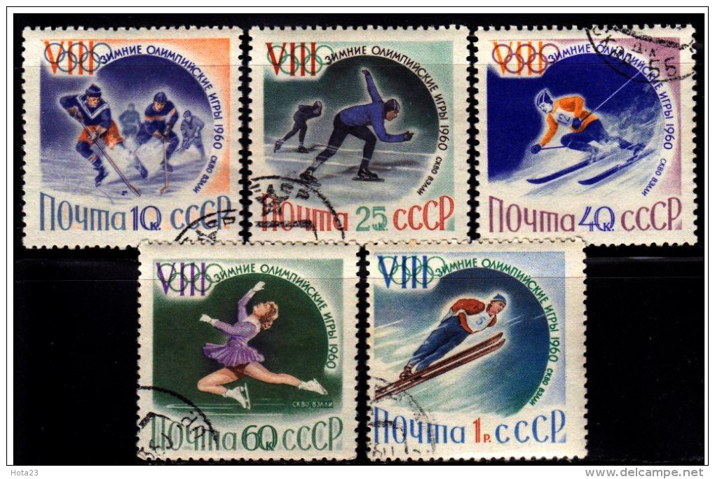 Russia, USSR, 1960, Winter Olympic Games Hockey , Used (o) Michel 2317-2321 (LOT - 22- 002) - Invierno 1960: Squaw Valley