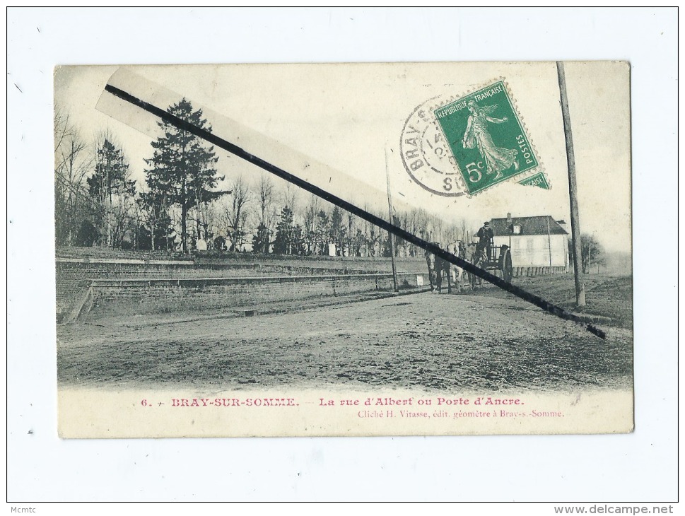 CPA  - Bray Sur Somme  - La Rue D'Albert Ou Porte D'Ancre - Bray Sur Somme