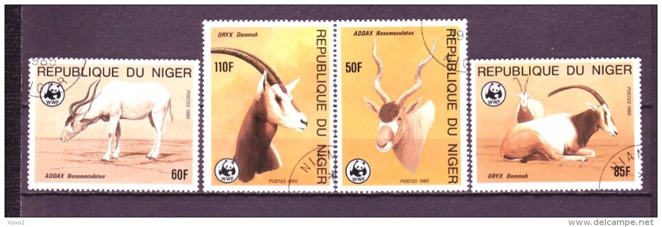 Niger 1985 Animals WWF 4v CTO - Gebruikt