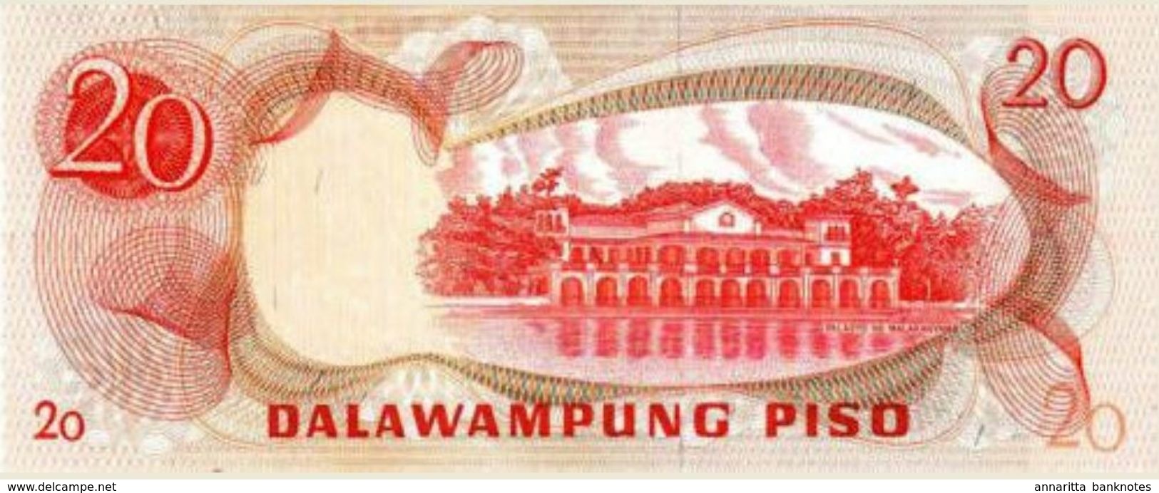 PHILIPPINES 20 PISO (PESOS) 1970 P-150a UNC PREFIX AB [PH1009a] - Philippines