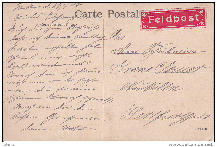 CPA Mars-la-Tour - Rue De Metz - Hôtel Central - Feldpost - 1918  (24866) - Chambley Bussieres