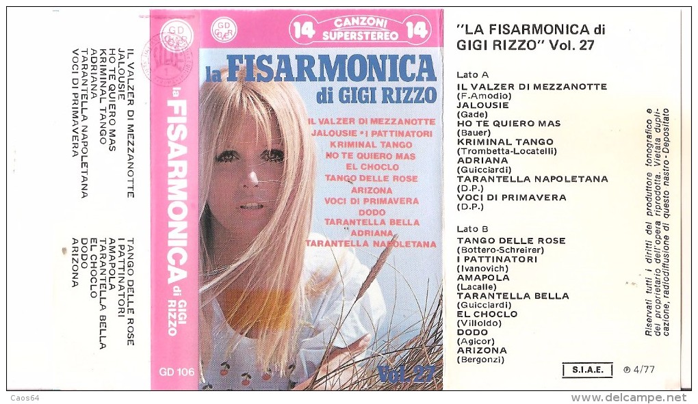 LA FISARMONICA DI GIGI RIZZO VOL.27 - Audiokassetten