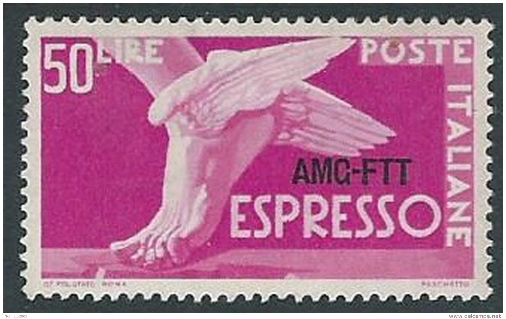 1952 TRIESTE A ESPRESSO DEMOCRATICA 50 LIRE MH * - P19-5 - Eilsendung (Eilpost)