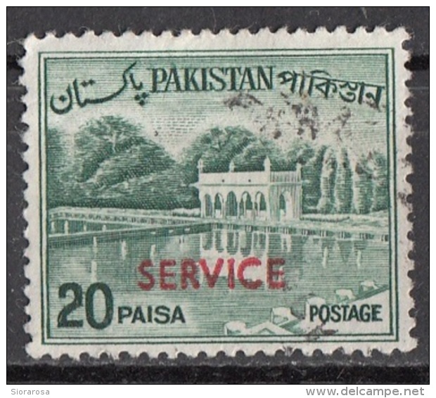 O84 Pakistan 1970 OFFICIAL STAMPS Overprint Surcharged  SERVICE Red Viaggiati Used - Pakistan