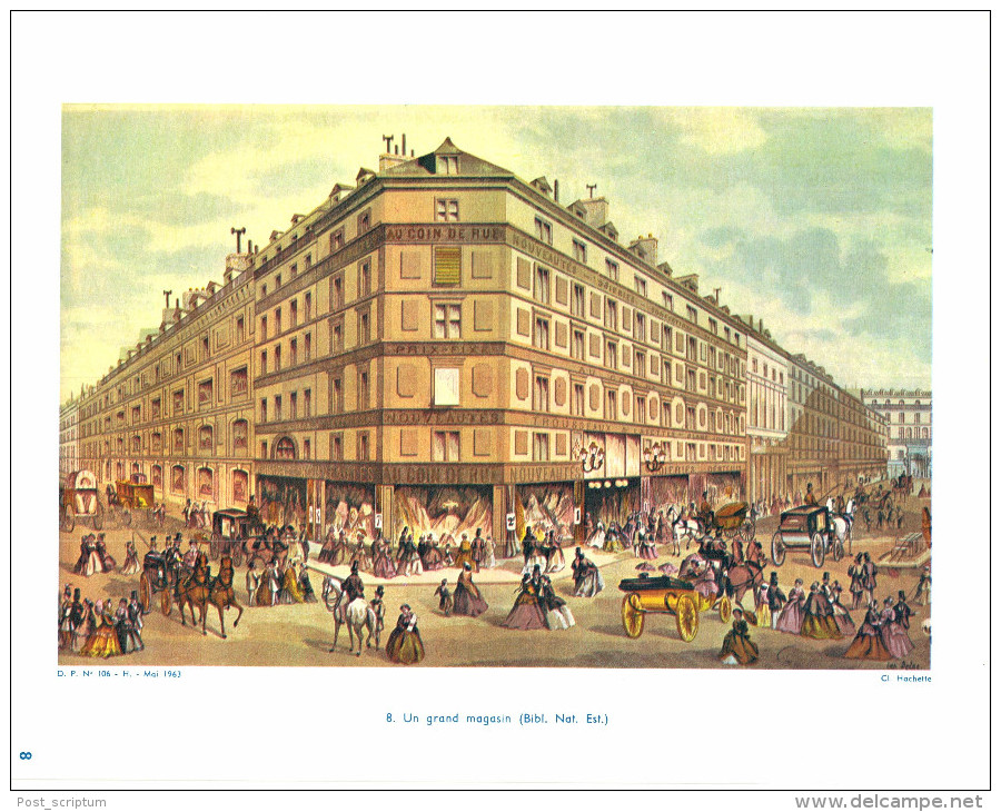 Vieux Papiers-  Image - Illustration - REPRODUCTION  - Paris Un Grand Magasin  -Au Coin De Rue - Autres & Non Classés