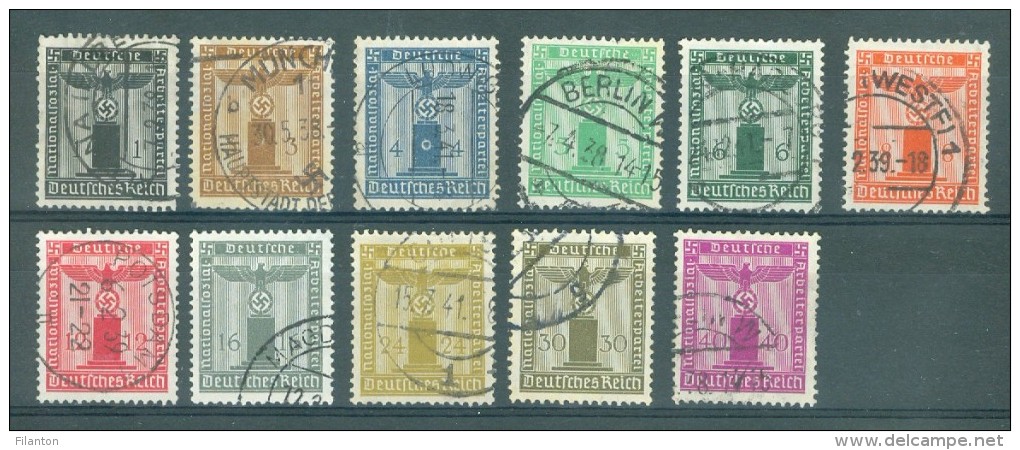 REICH - Dienstmarken - Mi Nr 144/154 - Gest./obl. - Cote 55,00 - Servizio