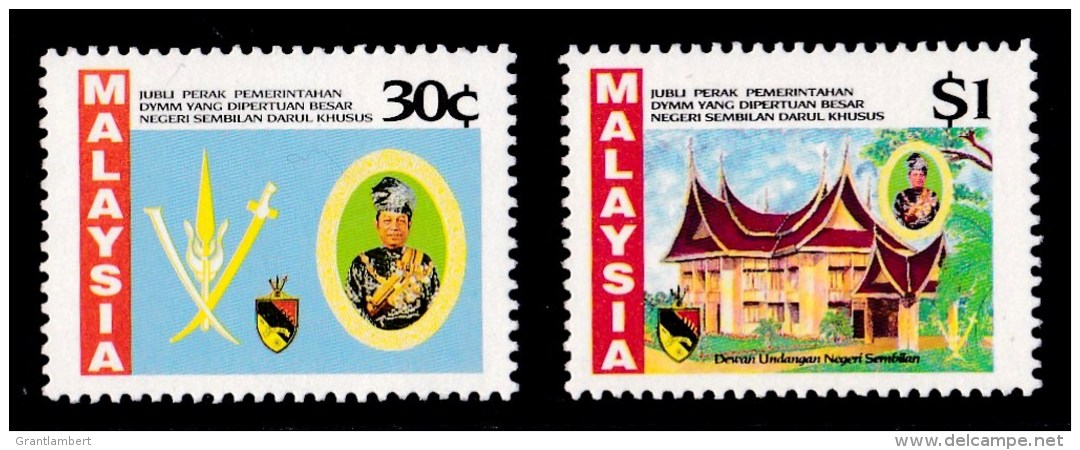 Malaysia 1992 Silver Jubilee Negeri Sembilan Set Of 2 MNH - Malaysia (1964-...)