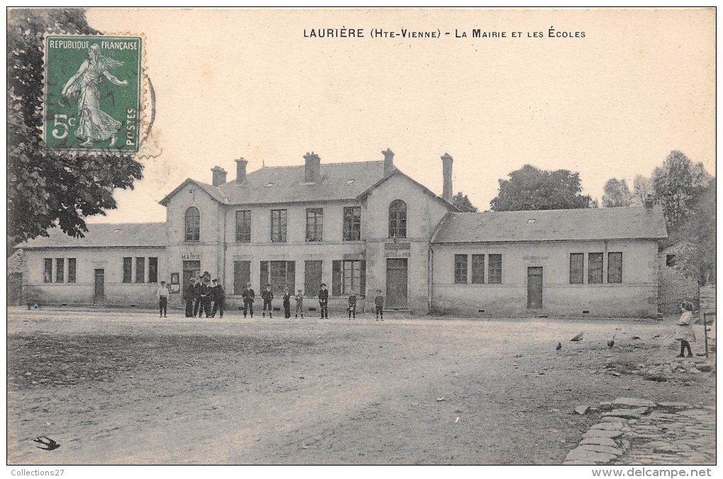 87-LAURIERE- LA MAIRIE ET LES ECOLES - Lauriere