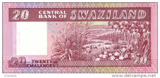 SWAZILAND P. 12a 20 E 1986 UNC - Swaziland