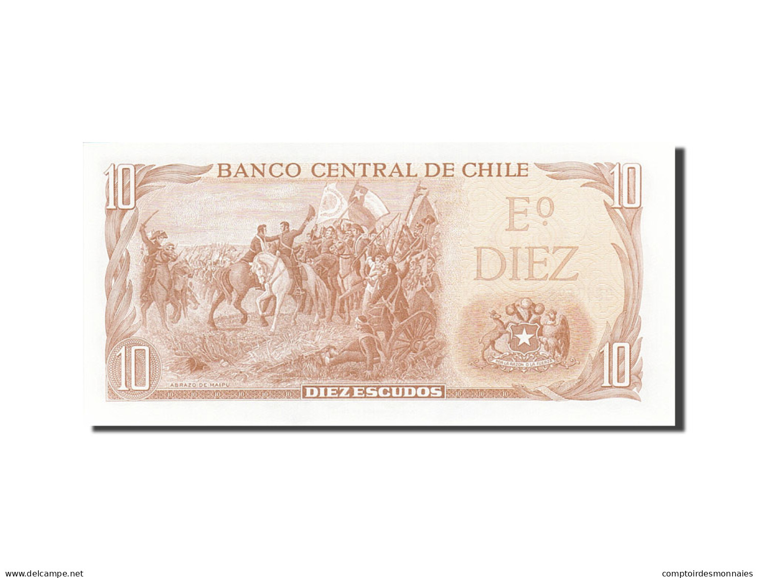 Billet, Chile, 10 Escudos, 1967-1976, UNdated (1970), KM:142, SPL - Chile